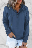 Fashion Casual Solid Buttons V Neck Tops