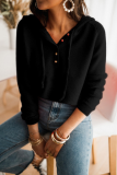 Casual Solid Patchwork Hooded Collar Tops