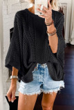 Casual Solid Hollowed Out Patchwork O Neck Tops