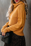 Fashion Street Solid Patchwork Turtleneck Tops