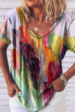 Fashion Casual Print Basic O Neck T-Shirts