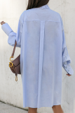 Casual Solid Buckle Asymmetrical Turndown Collar Tops