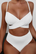 Fashion Simplicity Solid Patchwork Swimwears