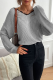 Casual Solid Lace Patchwork V Neck Tops Sweater