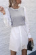 Fashion Street Solid Patchwork O Neck A Line Dresses
