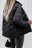 Casual Patchwork Pocket Buckle Turndown Collar Outerwear