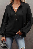 Fashion Casual Solid Frenulum V Neck Tops