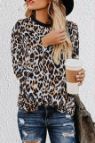 Casual Leopard Patchwork Tops