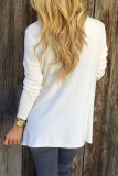 Wisherryy Solid Color Casual Fringe Long Sleeve T-Shirt