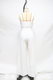Casual Solid Patchwork Halter Sleeveless Two Pieces