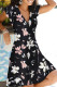 Fashion Street Print Patchwork V Neck A Line Dresses
