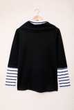Fashion Casual Solid Patchwork Turtleneck Tops