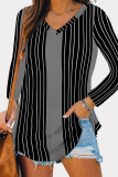 Casual Print Basic V Neck Tops