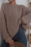 Fashion Casual Solid Patchwork O Neck Tops