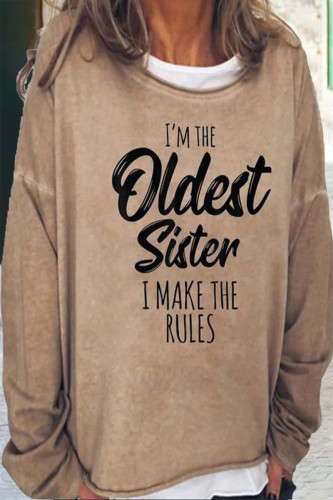Casual Letter Print Printing O Neck T-Shirts
