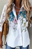 Casual Print Printing Mandarin Collar Tops