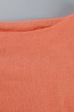 Fashion Vintage Solid Patchwork O Neck Long Sleeve Two Pieces