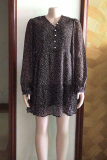 Elegant Print Buckle Flounce V Neck A Line Dresses