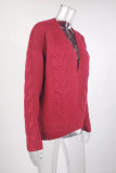 Fashion Casual Solid Solid Color V Neck Tops
