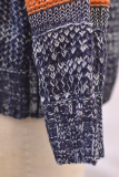 Casual Patchwork Basic Contrast O Neck Tops Sweater