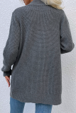 Casual Solid Patchwork Pocket V Neck Tops Sweater