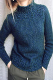 Casual Solid Solid Color Half A Turtleneck Tops