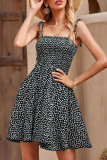 Fashion Bohemian Print Patchwork Spaghetti Strap A Line Dresses