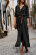 Casual Solid Patchwork Turndown Collar Shirt Dress Dresses