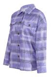 Fashion Casual Print Buckle Turndown Collar T-Shirts