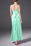 Fashion Elegant Solid Strap Design Asymmetrical Collar Evening Dress Dresses