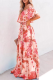 Casual Gradual Change Flounce Off the Shoulder Cake Skirt Dresses