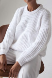 Fashion Casual Solid Patchwork O Neck Tops