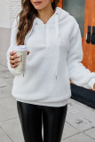 Fashion Simplicity Solid Patchwork Hooded Collar Tops