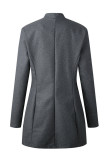 Solid Solid Color Half A Turtleneck Outerwear