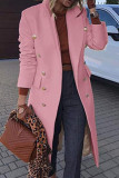 Casual Street Elegant Solid Buttons Turndown Collar Outerwear