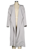 Fashion Elegant Solid Patchwork Turndown Collar Outerwear