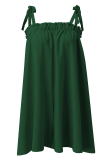 Fashion Solid Bandage Spaghetti Strap Straight Dresses