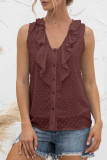 Fashion Casual Solid Patchwork V Neck Tops