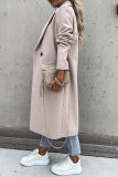Fashion Solid Patchwork Turndown Collar Outerwear