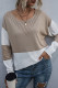 Fashion Casual Solid Patchwork O Neck Tops
