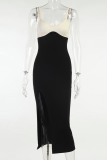 Sexy Solid Spaghetti Strap Irregular Dress Dresses