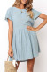 Fashion Casual Solid Patchwork O Neck A Line Dresses
