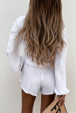 Fashion Street Solid Patchwork O Neck Long Sleeve Two Pieces