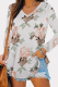 Casual Print Basic V Neck Tops