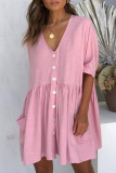 Fashion Sexy Solid Patchwork V Neck Princess Dresses