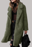 Fashion Street Solid Draw String Turndown Collar Outerwear