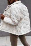 Casual Patchwork Pocket Buckle Turndown Collar Outerwear