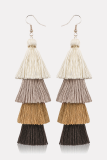 Fashion Tassel Contrast Earrings