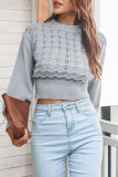 Fashion Casual Solid Patchwork O Neck Tops