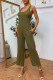 Fashion Casual Solid Patchwork U Neck Loose Jumpsuits